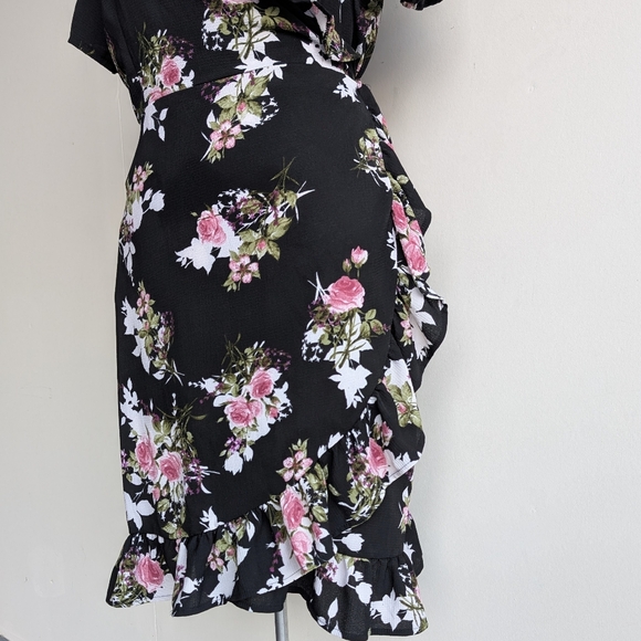 Floral Wrap Ruffle Dress - Picture 3 of 4